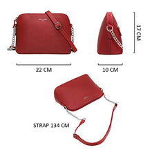 Carica l'immagine nel visualizzatore di Gallery, David Jones - Piccola Borsa a Tracolla Spalla Donna Catena - Mano Rosso