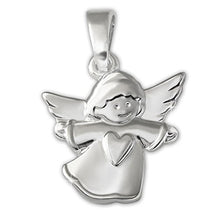 Carica l'immagine nel visualizzatore di Gallery, Clever Schmuck Ciondolo a forma di angioletto in argento da 12 mm con cuore... - Ilgrandebazar