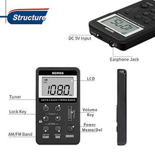 Carica l'immagine nel visualizzatore di Gallery, Mini Radio Portatile Tascabile Digitale Ricevitore FM AM Pocket Nero