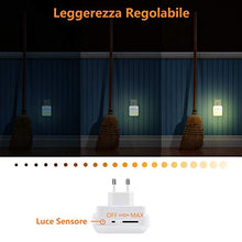 Carica l'immagine nel visualizzatore di Gallery, Luce Notturna LED, Plug-and-Play regolabile Lampada notturna con sensore di... - Ilgrandebazar
