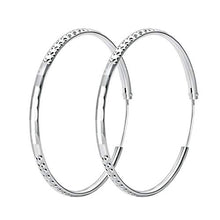 Carica l'immagine nel visualizzatore di Gallery, T400 Orecchini Cerchio Argento 925 Creoli per Donna Ragazze Sleeper Regali...