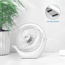 Carica l'immagine nel visualizzatore di Gallery, Omasi Ventilatore mini USB ricaricabili batteria 3600mAh Ventilatori Bianco