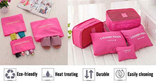 Carica l'immagine nel visualizzatore di Gallery, Vicloon Organizer Valigie, 8Pcs Sistema di Cubo Viaggio, Rosa Rossa