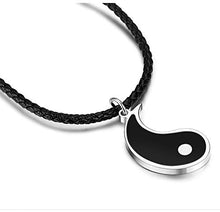 Carica l'immagine nel visualizzatore di Gallery, BESTEEL Gioielli 3MM in Pelle Ciondolo Tai Chi Collana per Uomo E Donna... - Ilgrandebazar