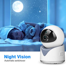 Carica l'immagine nel visualizzatore di Gallery, MYPIN - Telecamera IP per bambini, WiFi, 1080p, interni e interni, con...