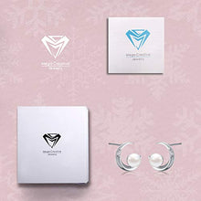 Carica l'immagine nel visualizzatore di Gallery, MEGA CREATIVE JEWELRY Orecchini de Donna Luna Perla Sterling 925 Cristalli... - Ilgrandebazar