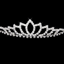 Carica l'immagine nel visualizzatore di Gallery, Pixnor Wedding Tiara nuziale strass Decor Hairband capelli Clip Loop...