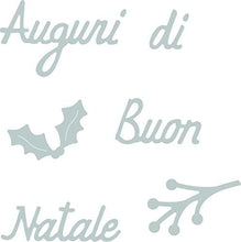 Carica l'immagine nel visualizzatore di Gallery, Sizzix 662156 Fustella Auguri di Buon Natale, Acciaio, Argento