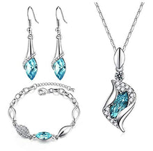 Carica l'immagine nel visualizzatore di Gallery, INTVN Set di Gioielli in Cristallo, Collana Orecchini Bracciali Crystal A - Ilgrandebazar