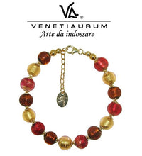 Carica l'immagine nel visualizzatore di Gallery, Venetiaurum - Bracciale donna con perle in vetro originale di Murano e...
