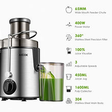 Carica l'immagine nel visualizzatore di Gallery, Aicok Centrifuga, Estrattore di Succo a Freddo, Frutta e Argento - Ilgrandebazar