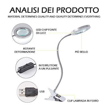 Carica l'immagine nel visualizzatore di Gallery, Lampada Estetista con Lente d'Ingrandimento 8 Diottrie,Lampada LED USB... - Ilgrandebazar