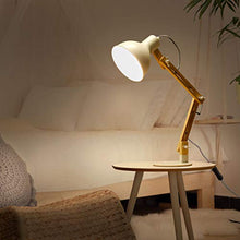 Carica l'immagine nel visualizzatore di Gallery, Tomons lampada da lettura design legno classico, tavolo, Bianco - Ilgrandebazar