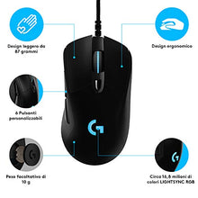 Carica l'immagine nel visualizzatore di Gallery, Logitech G403 HERO 16K, mouse gaming, LIGHTSYNC RGB, leggero 87 g + 10 g...