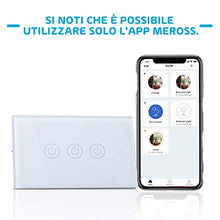 Carica l'immagine nel visualizzatore di Gallery, meross Wifi Smart Interruttore Parete Italiana Intelligente, 1/2/3 Gang...