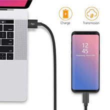 Carica l'immagine nel visualizzatore di Gallery, Yosou, cavo di ricarica USB tipo C da 2 m, in nylon intrecciato C Nero - Ilgrandebazar