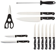 Carica l'immagine nel visualizzatore di Gallery, AmazonBasics - Set di 14 coltelli con ceppo - Ilgrandebazar