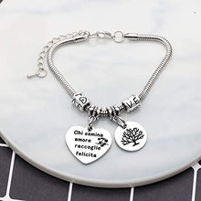 Carica l'immagine nel visualizzatore di Gallery, Angelra Bracciale da Donna con Ciondolo In Acciaio,"Chi Semina Amore... - Ilgrandebazar