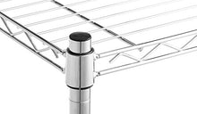 Carica l'immagine nel visualizzatore di Gallery, AmazonBasics - Scaffalatura a 4 ripiani, su rotelle, Cromo - Ilgrandebazar