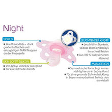 Carica l'immagine nel visualizzatore di Gallery, MAM 523322 - Ciuccio "Night" in silicone per bambine da 0 a 6 mesi, Rossa - Ilgrandebazar