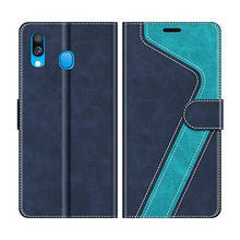 Carica l'immagine nel visualizzatore di Gallery, MOBESV Custodia Samsung Galaxy A40, Cover a Libro Blu/Aqua - Ilgrandebazar