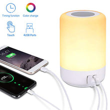 Carica l'immagine nel visualizzatore di Gallery, Lampada da tavolo USB, lampada comodino a LED con 4 porte di Usb Lamp - Ilgrandebazar
