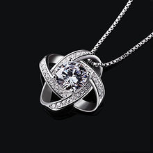 Carica l'immagine nel visualizzatore di Gallery, B.Catcher Collana con pendenti gemelli in zircone cubico ed argento 925 - Ilgrandebazar