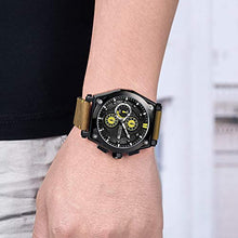 Carica l'immagine nel visualizzatore di Gallery, Orologio Uomo Sport Impermeabile Cronografo Quarzo Marrone Nero - Ilgrandebazar