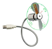 Carica l'immagine nel visualizzatore di Gallery, TRIXES Ventilatore Flessibile USB da Tavolo con Orologio