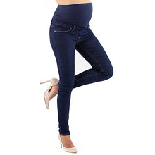 Carica l'immagine nel visualizzatore di Gallery, Milano Basic - Jeans Premaman Basico, Super Elastico e Comodo, L, Denim - Ilgrandebazar