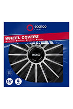 Carica l'immagine nel visualizzatore di Gallery, Sparco SPC1593BKSV Copricerchi, Argento, 15", Set di 4 Argento - Ilgrandebazar