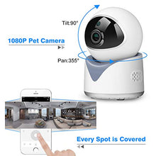 Carica l'immagine nel visualizzatore di Gallery, MYPIN - Telecamera IP per bambini, WiFi, 1080p, interni e interni, con...