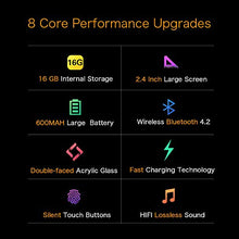 Carica l'immagine nel visualizzatore di Gallery, 16GB Lettore MP3 con Bluetooth 4.2, Supereye 2.4 Pollici Portatile M2