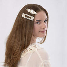 Carica l'immagine nel visualizzatore di Gallery, Lurrose, fermagli per capelli con perle, modello semplice e alla moda,... - Ilgrandebazar