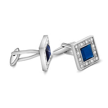 Carica l'immagine nel visualizzatore di Gallery, MERIT O Gemelli Quadrati in Cristallo Swarovski Blu Navy per Gli Uomini... - Ilgrandebazar