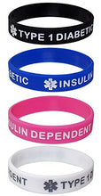 Carica l'immagine nel visualizzatore di Gallery, Max Petals - Braccialetti in silicone per bambini con diabete di tipo 1, con... - Ilgrandebazar