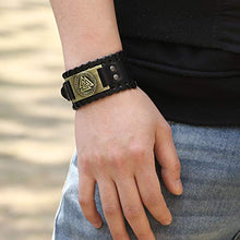 Carica l'immagine nel visualizzatore di Gallery, Bracciale in pelle stile vichingo totem, retrò - Ilgrandebazar