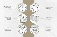Carica l'immagine nel visualizzatore di Gallery, Ferretti Unisex | Orologio da polso classico con grandi Argento E Bianco - Ilgrandebazar