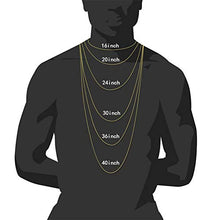 Carica l'immagine nel visualizzatore di Gallery, Kucosy Collana da Uomo, Hip Hop Uomo Argento-20cm(8 Inch) - Ilgrandebazar