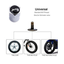 Carica l'immagine nel visualizzatore di Gallery, TK-KLZ 4 Pezzi per Jeep Skull Logo Moto Auto valvola Stelo Tappi per...