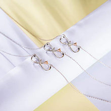 Carica l'immagine nel visualizzatore di Gallery, BlingGem Collane Donna Rosé Fiore Infinito Oro Bianco Placcato Argento 925... - Ilgrandebazar