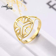Carica l'immagine nel visualizzatore di Gallery, cooltime Anello da Donna in Acciaio Inox Trinity Hollow out Lady Oro - Ilgrandebazar
