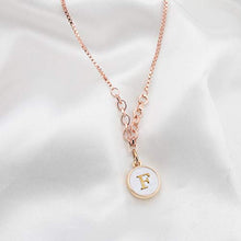 Carica l'immagine nel visualizzatore di Gallery, Braccialetto in oro rosa con iniziale e lettere dell'alfabeto, regolabile, F - Ilgrandebazar