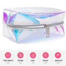 Carica l'immagine nel visualizzatore di Gallery, Trousse olografica da donna, trasparente, 16 x 8,5 x 9 cm