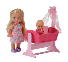Carica l'immagine nel visualizzatore di Gallery, Simba Evi Love, Bambola con Bambino, Culla e Accessori, 105736242001 ,...