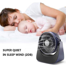 Carica l'immagine nel visualizzatore di Gallery, homeasy Ventilatore USB da Tavolo, Mini Silenzioso e Potente Blu