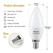 Carica l'immagine nel visualizzatore di Gallery, Lampadine a candela E14 LED 6W Equivalenti a 60 W , Kakanuo C37 lampadine a...