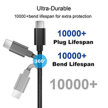 Carica l'immagine nel visualizzatore di Gallery, Yosou, cavo di ricarica USB tipo C da 2 m, in nylon intrecciato C Nero - Ilgrandebazar