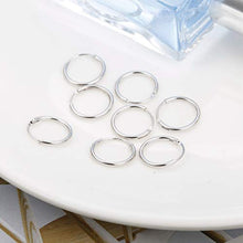 Carica l'immagine nel visualizzatore di Gallery, Sllaiss 4 Paia Mini Orecchini Cerchio 925 Argento per Donne Piccolo Rotondo... - Ilgrandebazar