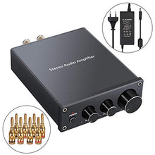 Carica l'immagine nel visualizzatore di Gallery, Proster 50W Amplificatore Audio Stereo con Alimentatore Mini HiFi Amp 2...